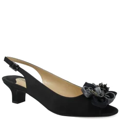 J Renee Sandals|Women's , Leonelle Sandal Black Satin