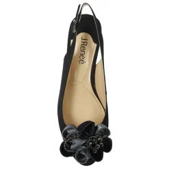 J Renee Sandals|Women's , Leonelle Sandal Black Satin