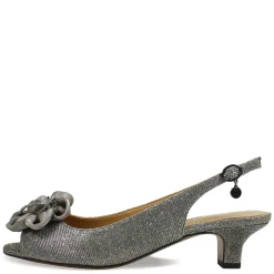 J Renee Sandals|Women's , Leonelle Sandal Pewter Glitter