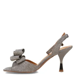 J Renee Pumps & Heels|Women's , Nishia Sandal Pewter Glitter