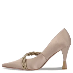 J Renee Pumps & Heels|Women's , Nyomee Pump Beige Satin