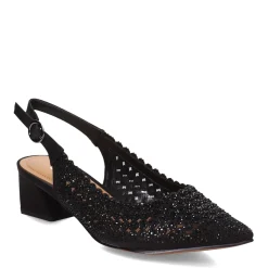 J Renee Sandals|Women's , Pranil Pump Black Satin