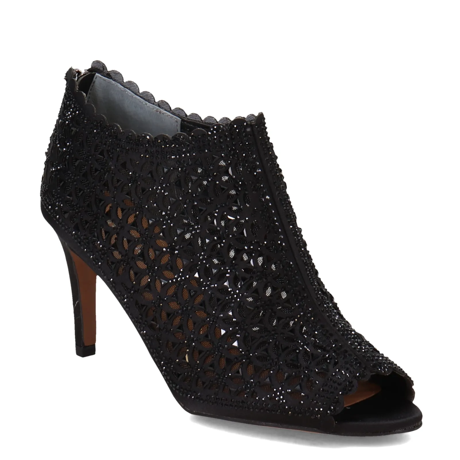 J Renee Sandals|Women's , Radita Shootie Black Satin