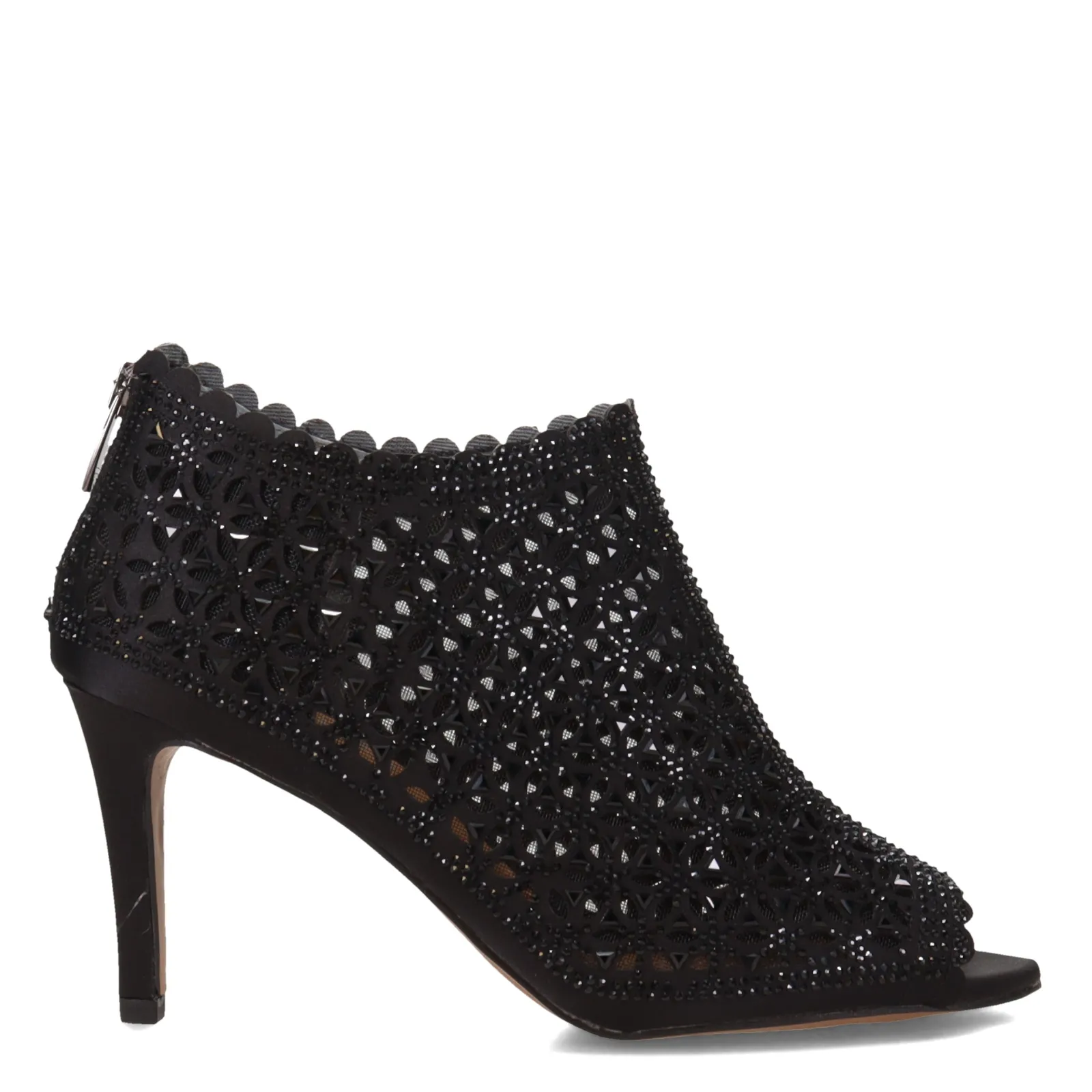 J Renee Sandals|Women's , Radita Shootie Black Satin