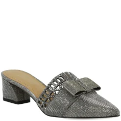 J Renee Pumps & Heels|Women's , Randa Mule Pewter Glitter