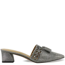 J Renee Pumps & Heels|Women's , Randa Mule Pewter Glitter