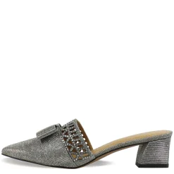 J Renee Pumps & Heels|Women's , Randa Mule Pewter Glitter