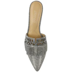 J Renee Pumps & Heels|Women's , Randa Mule Pewter Glitter
