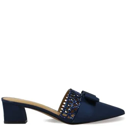 J Renee Pumps & Heels|Women's , Randa Mule Navy Satin