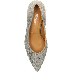 J Renee Pumps & Heels|Women's , Rishna Pump Pewter Glitter