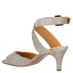 J Renee Pumps & Heels|Women's , Soncino Sandal Pewter Glitter