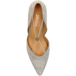 J Renee Pumps & Heels|Women's , Varshee Pump Pewter Glitter