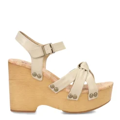 Korks Wedges|Women's , Dawson Sandal Off White