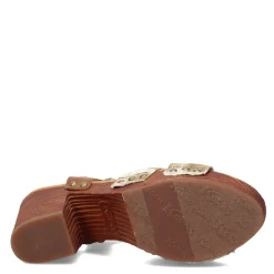 Korks Pumps & Heels|Women's , Natalia Sandal Tan Green