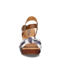 Korks Pumps & Heels|Women's , Natalia Sandal Tan Blue