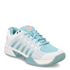K-Swiss Sneakers & Athletic|Women's , Express Light Pickleball Shoe White/Nile Blue/Desert Flower