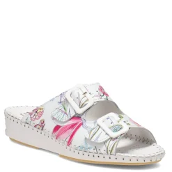 La Plume Sandals|Women's , Jen Sandal White Floral