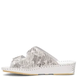 La Plume Sandals|Women's , Jen Sandal White Metallic