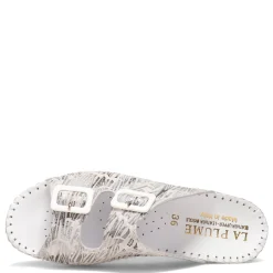 La Plume Sandals|Women's , Jen Sandal White Metallic