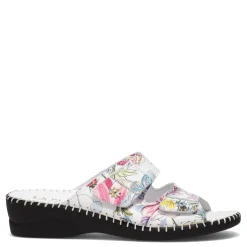 La Plume Sandals|Women's , Jessica Sandal White Floral