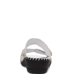 La Plume Sandals|Women's , Jessica Sandal White Floral