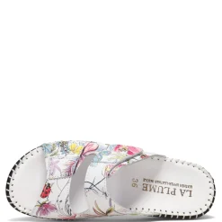 La Plume Sandals|Women's , Jessica Sandal White Floral