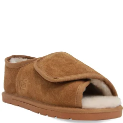 Lamo Slippers|Women's , Open Toe Wrap Slipper Chestnut