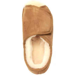 Lamo Slippers|Women's , Open Toe Wrap Slipper Chestnut