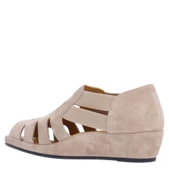 L'Amour Des Pieds Sandals|Women's , Bayla Sandal Taupe Suede