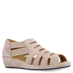L'Amour Des Pieds Wedges|Women's , Bayla Sandal Taupe Suede