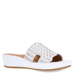 L'Amour Des Pieds Wedges|Women's , Cusaro Sandal White/Gold