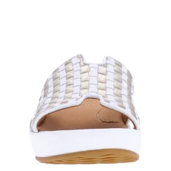 L'Amour Des Pieds Wedges|Women's , Cusaro Sandal White/Gold