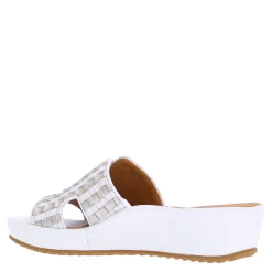 L'Amour Des Pieds Wedges|Women's , Cusaro Sandal White/Gold