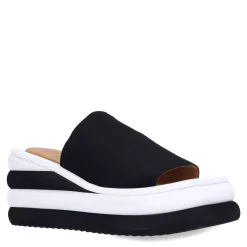L'Amour Des Pieds Wedges|Women's , Emiko Sandal Black White