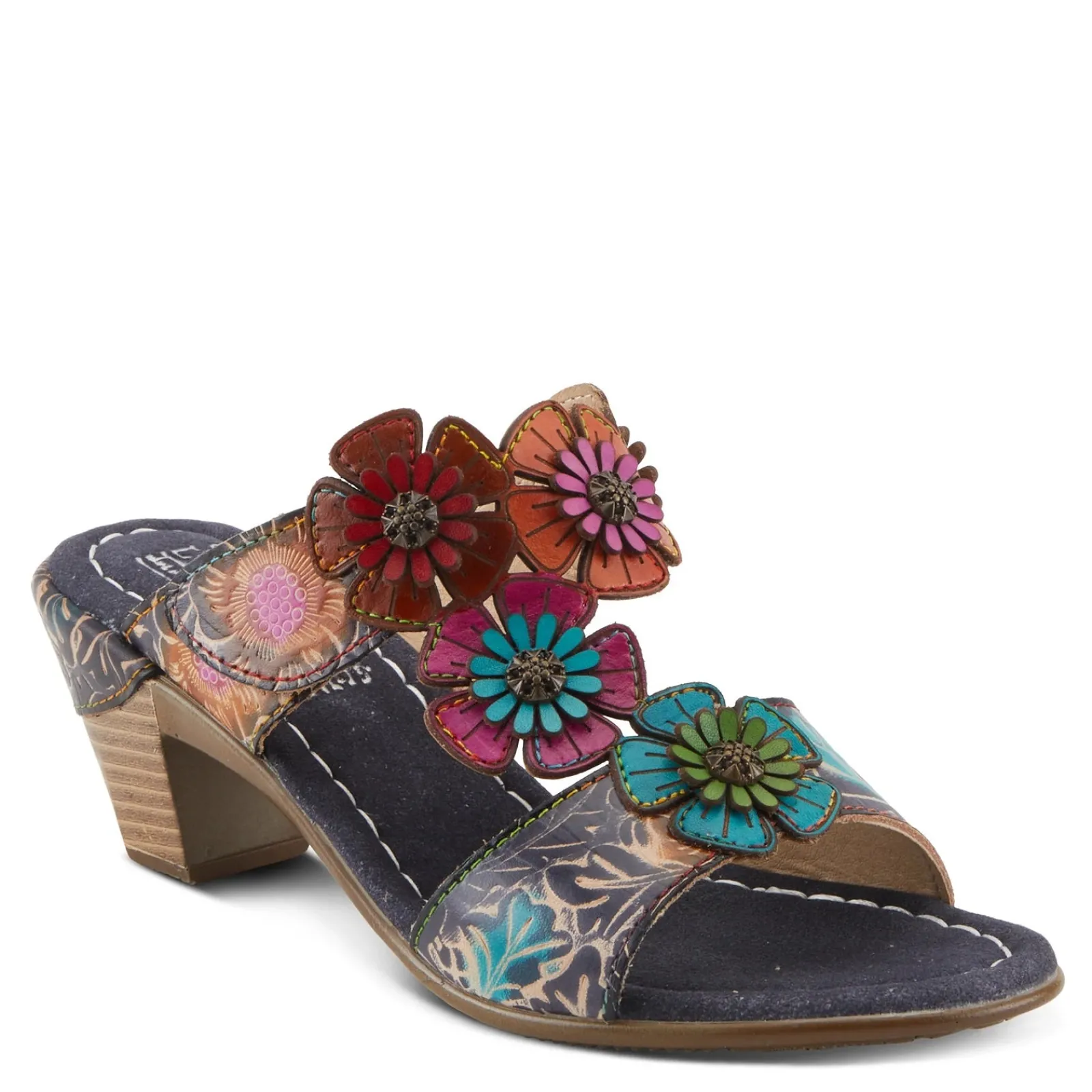 L Artiste Sandals|Women's L'Artiste By Spring Step, Summerfun Sandal Navy Multi