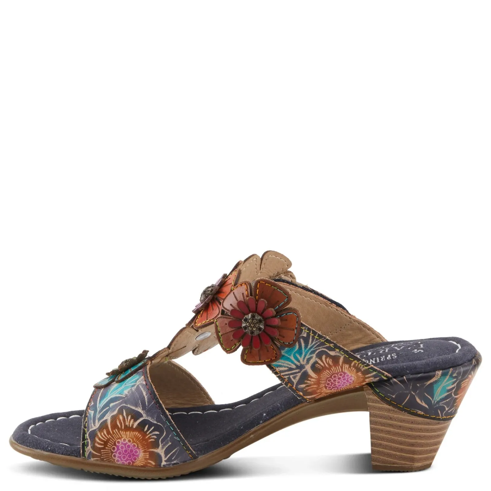 L Artiste Sandals|Women's L'Artiste By Spring Step, Summerfun Sandal Navy Multi