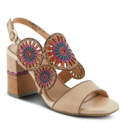 L Artiste Sandals|Women's L'Artiste By Spring Step, Pinwheel Sandal Beige