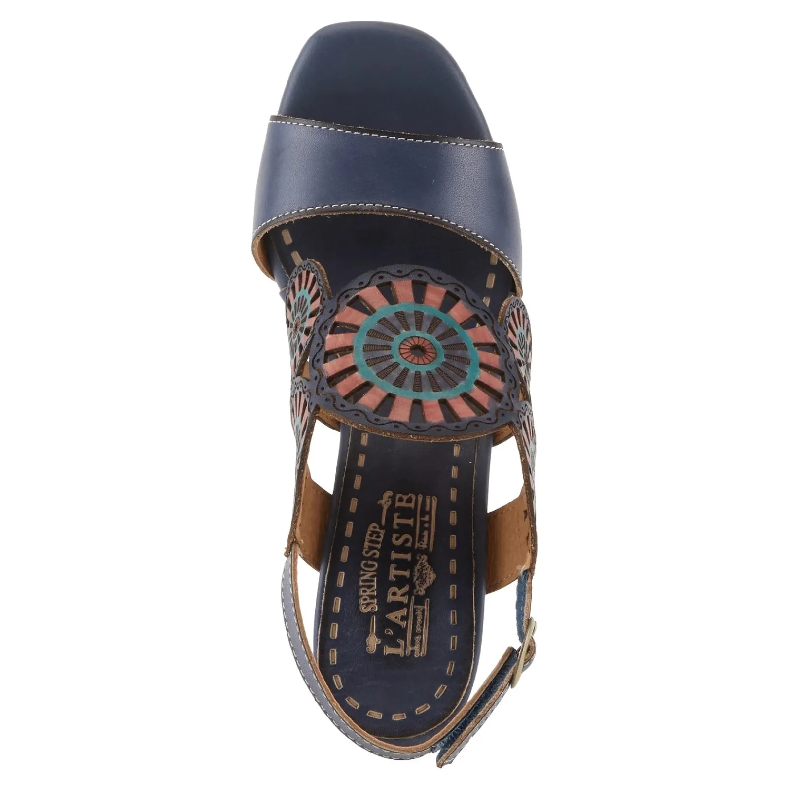L Artiste Sandals|Women's L'Artiste By Spring Step, Pinwheel Sandal Blue