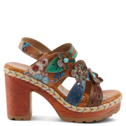 L Artiste Sandals|Women's L'Artiste By Spring Step, Ihana Sandal Camel Multi