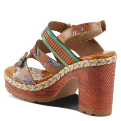 L Artiste Sandals|Women's L'Artiste By Spring Step, Ihana Sandal Camel Multi