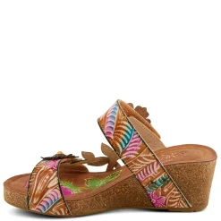 L Artiste Sandals|Women's L'Artiste By Spring Step, Moai Sandal Tan Multi