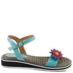 L Artiste Sandals|Women's L'Artiste By Spring Step Tilton Wedge Sandal Sky Blue