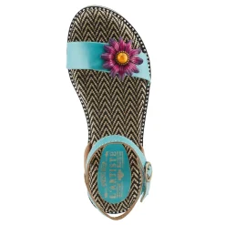 L Artiste Sandals|Women's L'Artiste By Spring Step Tilton Wedge Sandal Sky Blue