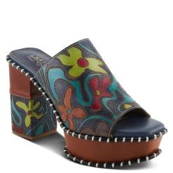L Artiste Sandals|Women's L'Artiste By Spring Step, Colossal Sandal Blue Multi