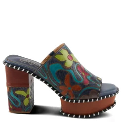 L Artiste Sandals|Women's L'Artiste By Spring Step, Colossal Sandal Blue Multi