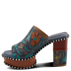 L Artiste Sandals|Women's L'Artiste By Spring Step, Colossal Sandal Blue Multi