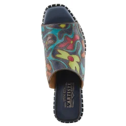 L Artiste Sandals|Women's L'Artiste By Spring Step, Colossal Sandal Blue Multi