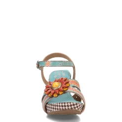 L Artiste Sandals|Women's L'Artiste by Spring Step, Astarr Sandal Sky Blue Multi