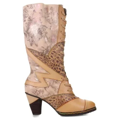 L Artiste Boots|Women's L'Artiste by Spring Step, Malagie Boot Beige Multi