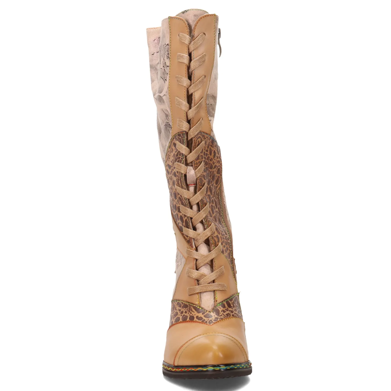 L Artiste Boots|Women's L'Artiste by Spring Step, Malagie Boot Beige Multi